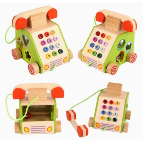 Hot Sale Wooden Montessori Telephone Toys for Kids Education Hot Sale Wooden Montessori Telephone Toys for Kids Education