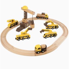 High Quality Wooden Track Truck Toys Sets DIY Car Track Game Sets High Quality Wooden Track Truck Toys Sets DIY Car Track Game Sets