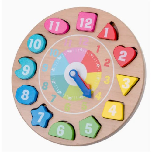 Digital Building Blocks Clock Wooden Cognitive Pairing Educational Kids Toys