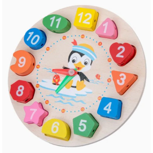 Digital Building Blocks Clock Wooden Cognitive Pairing Educational Kids Toys